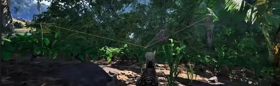 Jungle tracers The Isle jungle ESP tracers to carnivore and herbivore players