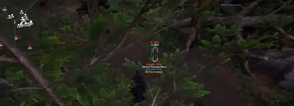 Omniraptor radar The Isle Omniraptor with radar and nearby mushroom ESP tags